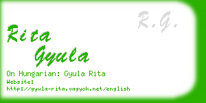 rita gyula business card